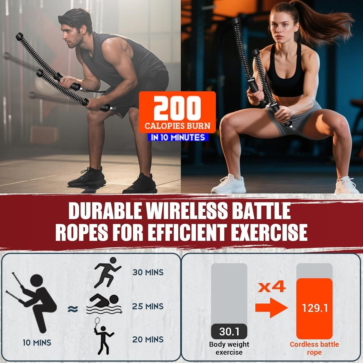 primefy™ Ropeless Battle Ropes