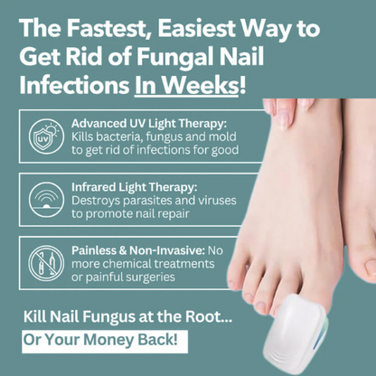 ClearNail Pro nail fungus laser device using UV and infrared light therapy for nail care and nail repair