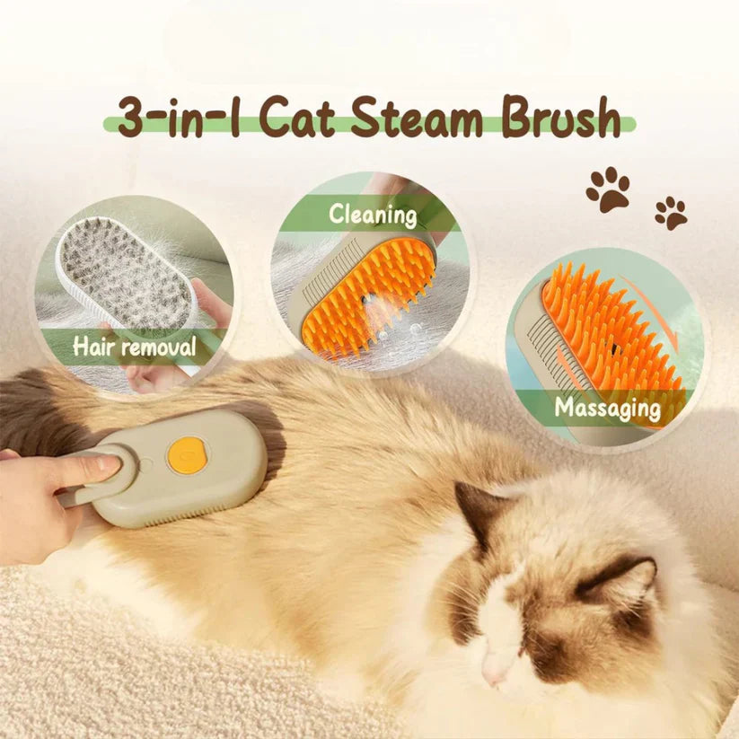 3-in-1 Steamy Pet Brush