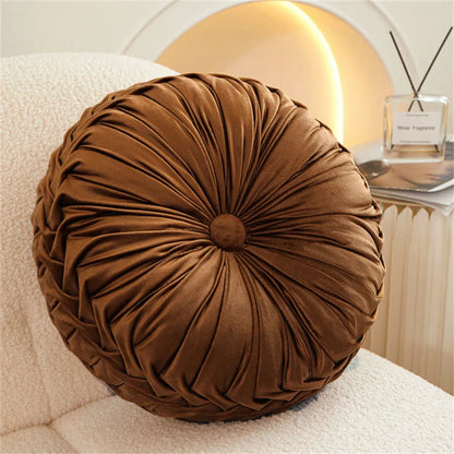 Round Velvet Throw Pillow