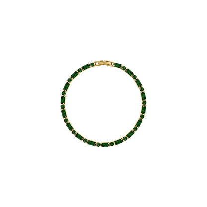 French Luxury Green Zircon Bracelet
